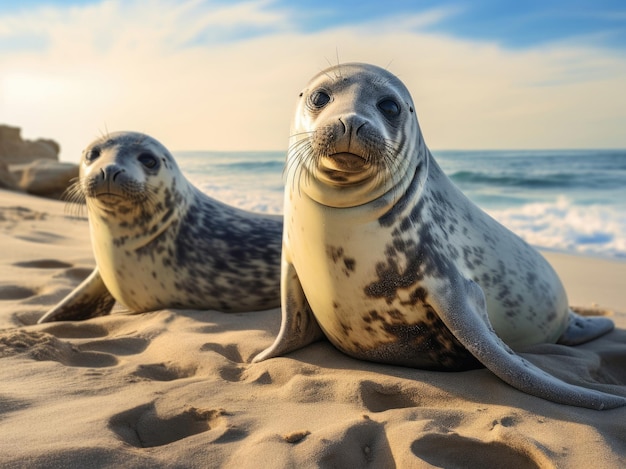 Seals on the coast