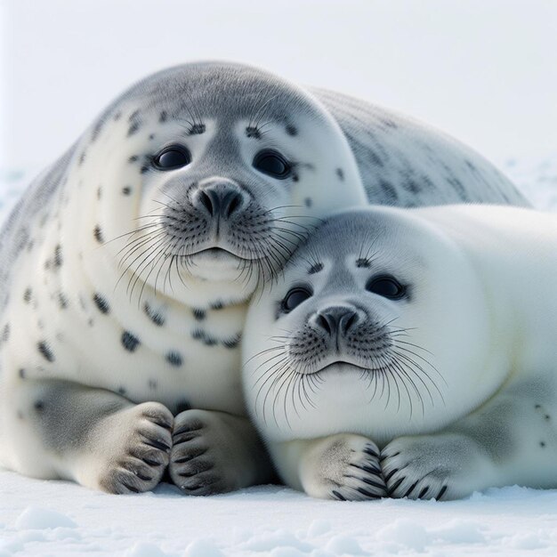 Photo seals at the north pole