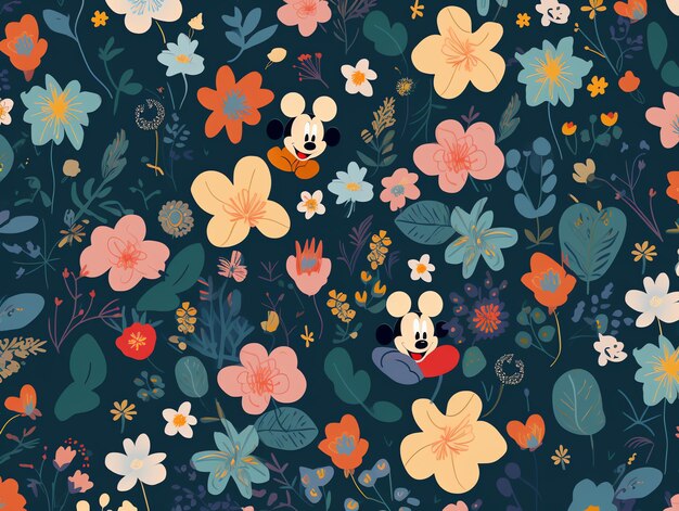 Photo seamles pattern flowers organic style for textile and paper warp