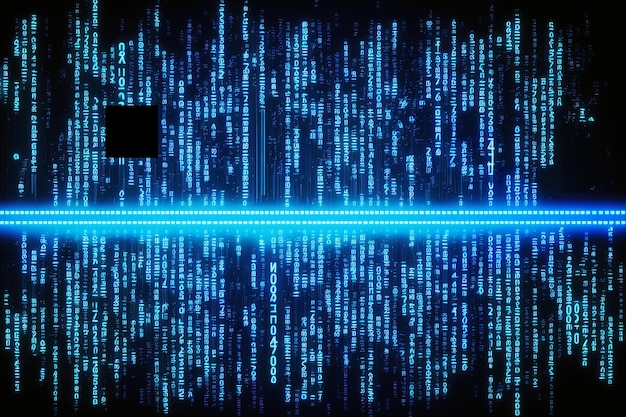 Seamless abstract binary code computer programming big data