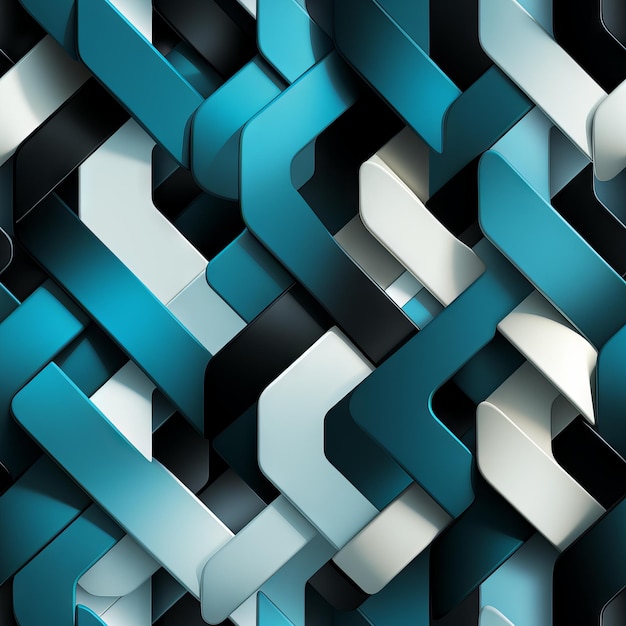 Seamless abstract geometric chain pattern