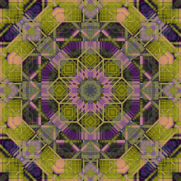 Seamless abstract pattern Square background of lines and patterns Kaleidoscope of textures