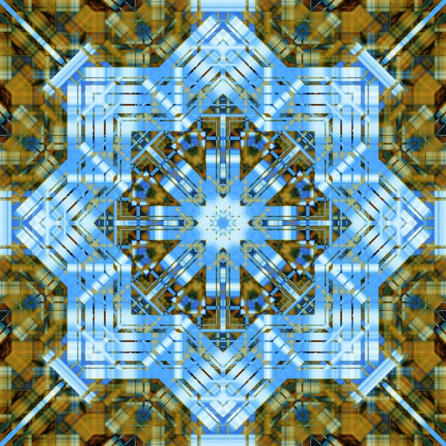 Бесшовный абстрактный узор Квадратный фон из линий и узоров Калейдоскоп текстур
