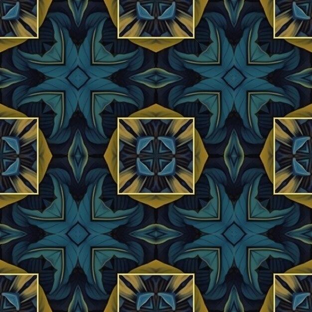 Seamless abstract pattern symmetric kaleidoscope symmetrical background