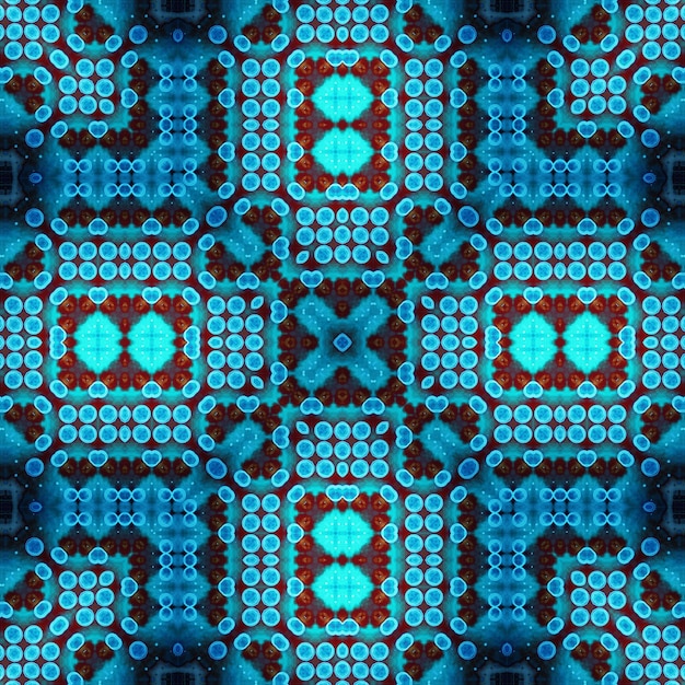 seamless abstract pattern and texture Symmetrical pattern of watercolors and bubbles