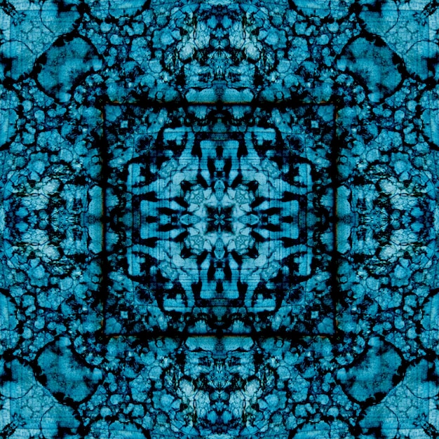 Seamless abstract square pattern Alcohol ink in modern art Mandala