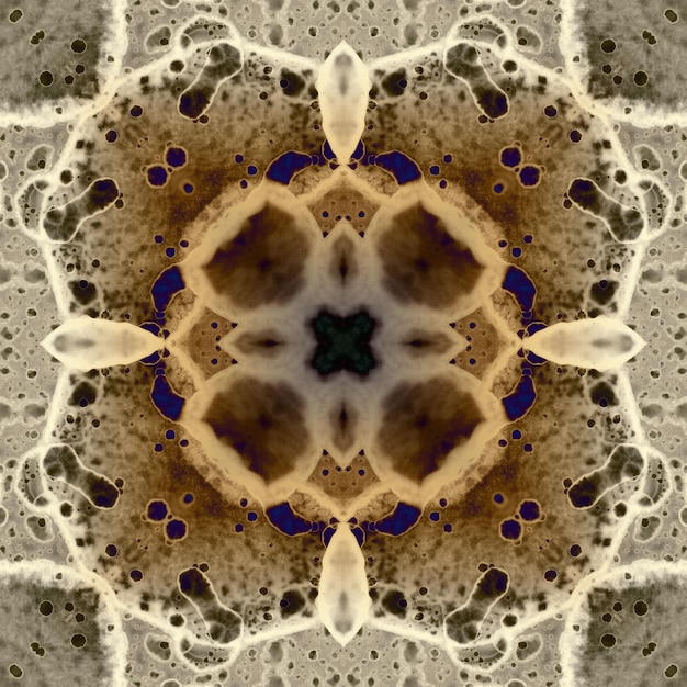 Seamless abstract square pattern. Alcohol ink in modern art. Mandala