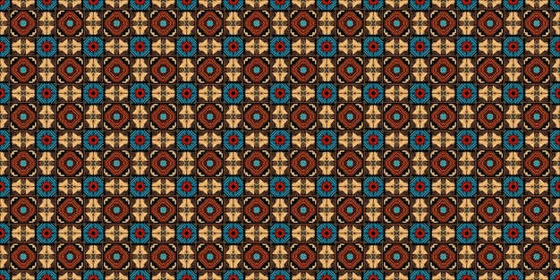 Seamless African pattern Ethnic carpet with chevrons Aztec style