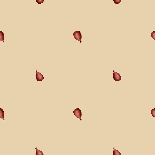 Seamless autumn pattern with rose hips minimalistic pattern for printing on fabrics high quality