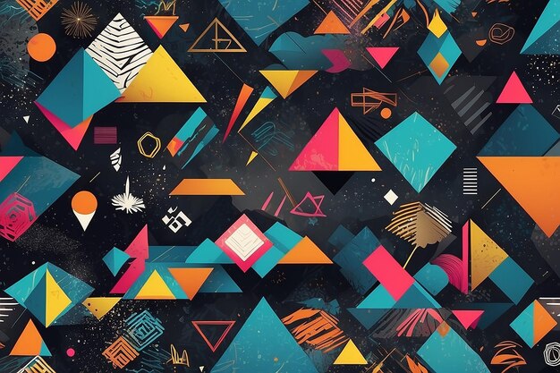 Seamless background of geometric elements