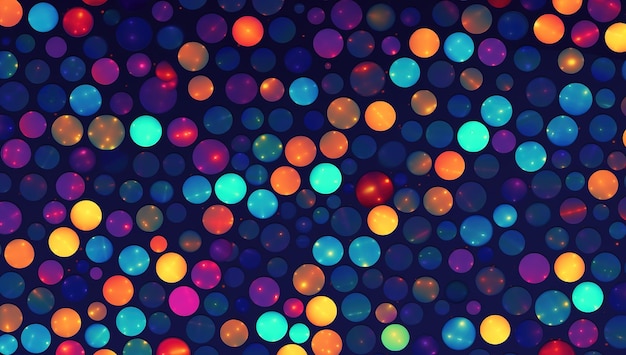 Seamless background for a greeting card Rainbow on black Bright dot print for textiles Colored dots
