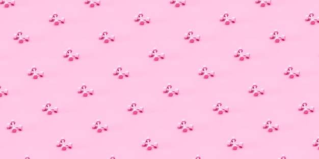 写真 ピンクのダンベルのシームレス背景