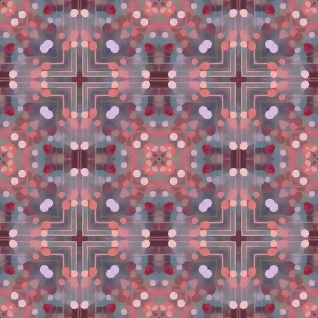 Бесшовный фоновый узор Абстрактный декоративный геометрический узор Мозаичные орнаменты