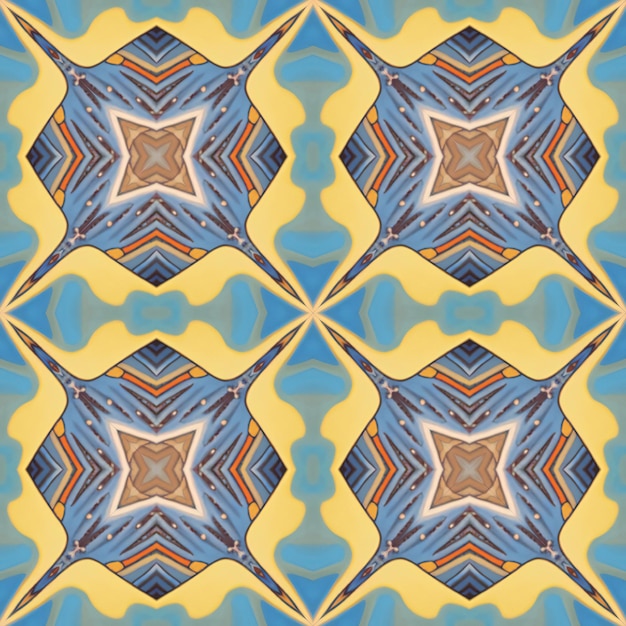 Seamless background pattern Abstract decorative kaleidoscope pattern