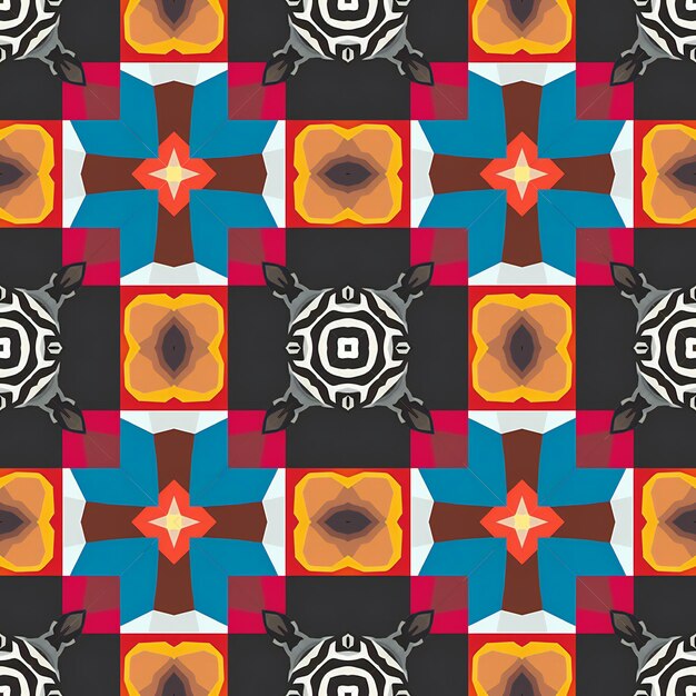 Seamless background pattern Abstract geometric kaleidoscope pattern