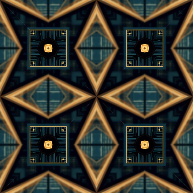 Photo seamless background pattern abstract geometric kaleidoscope symmetrical pattern