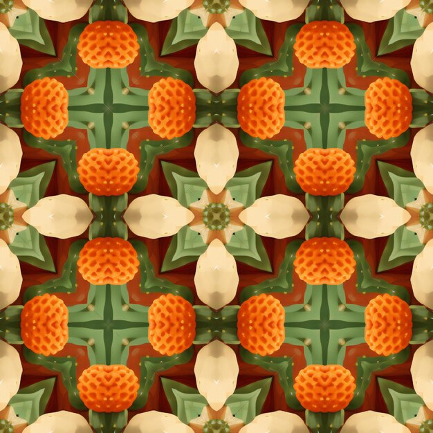 Seamless background pattern Abstract kaleidoscope fabric design texture