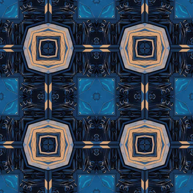 Seamless background pattern abstract kaleidoscope symmetrical pattern