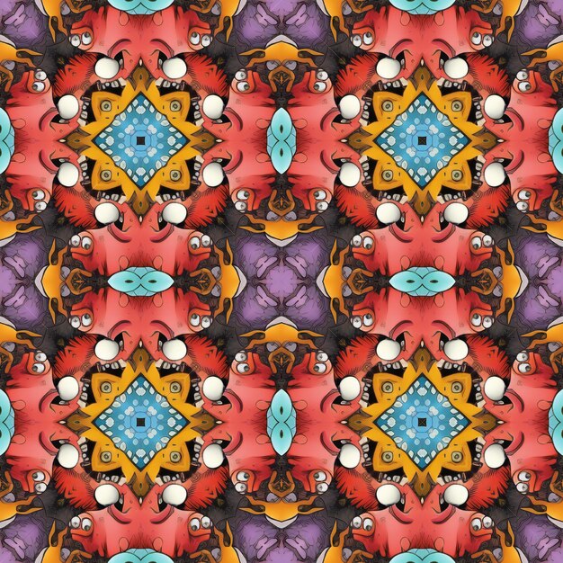 Seamless background pattern Abstract kaleidoscope symmetrical pattern