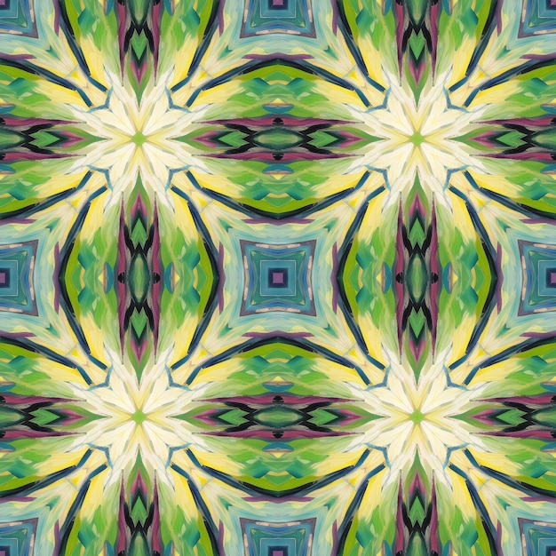 Seamless background pattern Abstract kaleidoscope symmetrical pattern