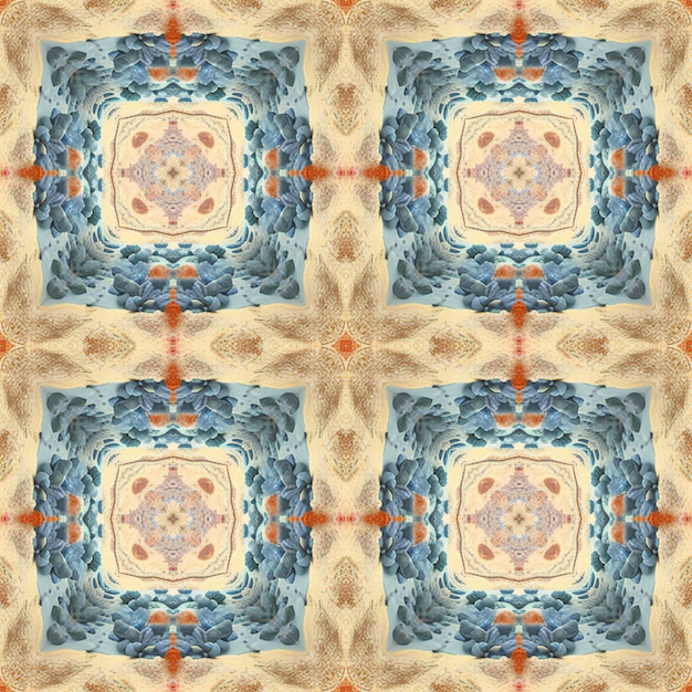 Seamless background pattern Symmetrical pattern with symmetrical ornament