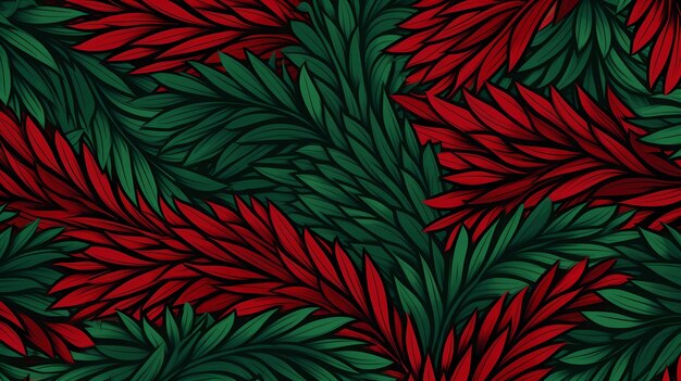 seamless background with coniferous branches pattern coniferous fir