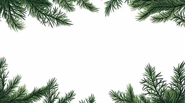 seamless background with coniferous branches pattern coniferous fir