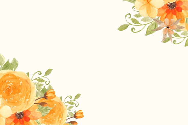 a seamless background with orange pumpkins and flowers.