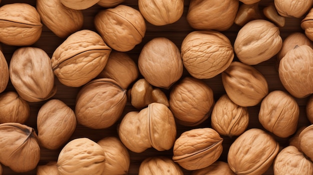 Seamless Beautiful Photo of Walnuts Background