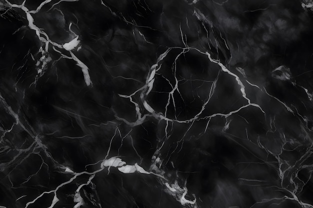 Seamless black marble texture with golden veins neural network generated image