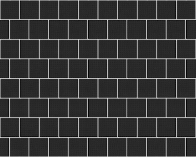 シームレスな黒い正方形のレンガブロック壁のインテリアの背景。