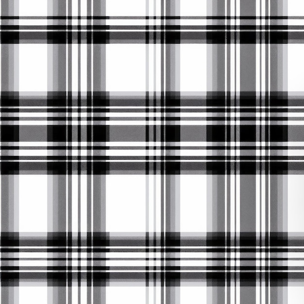 Seamless Black And White Tartan Pattern For Vector Design