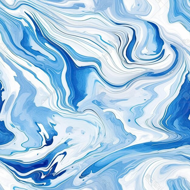 Seamless Blue Waves Water Pattern