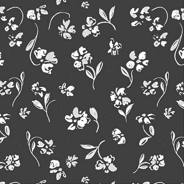 Photo seamless botanical nature floral blossom spring pattern illustration