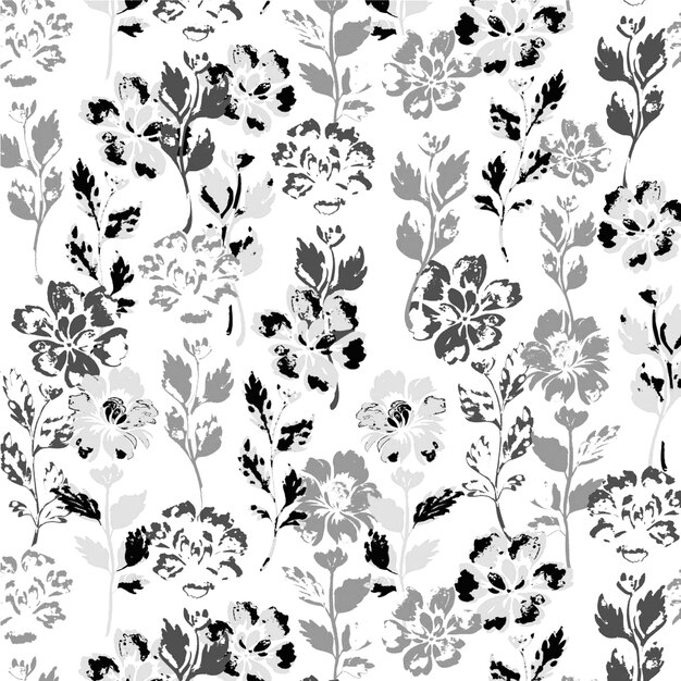 seamless botanical nature floral blossom spring pattern illustration