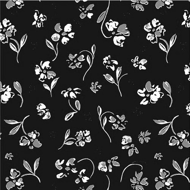 seamless botanical nature floral blossom spring pattern illustration