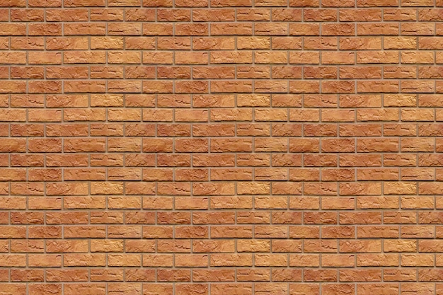 Seamless brick texture Orange background Wallpaper for designer Rectangular photo image