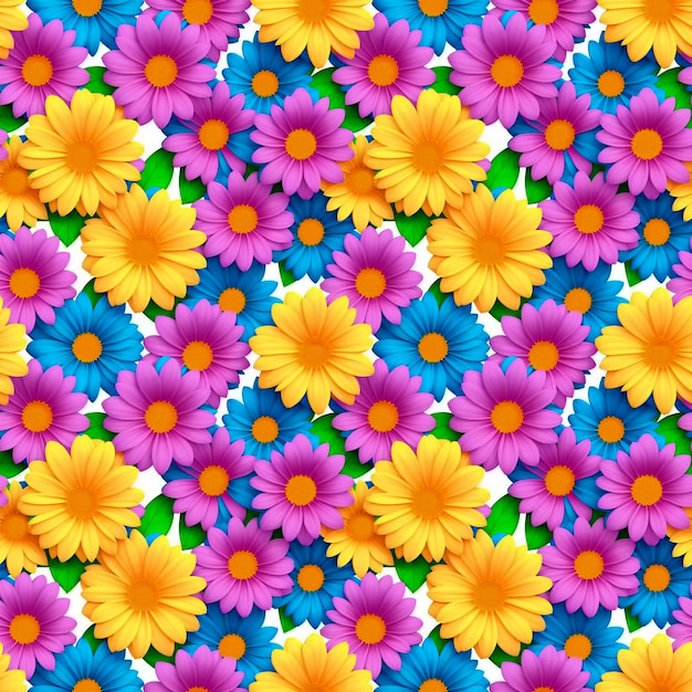 Premium Photo | Seamless bright floral pattern