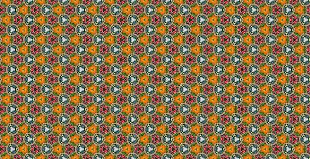 Seamless bright multicolored pattern in green, orange and blue colors, abstraction. Design for decor