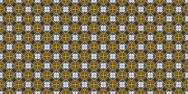 Seamless bright multicolored pattern in green, orange, yellow and blue colors, abstraction. Design