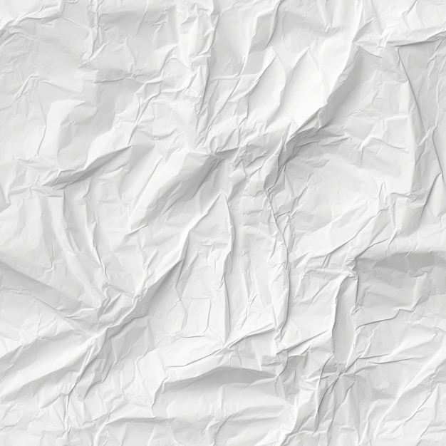 Фото Бесшовная ярко-белая старая хрустящая и складчатая текстура бумаги