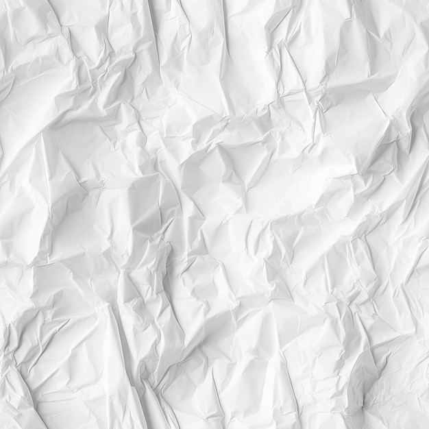Бесшовная ярко-белая старая хрустящая и складчатая текстура бумаги