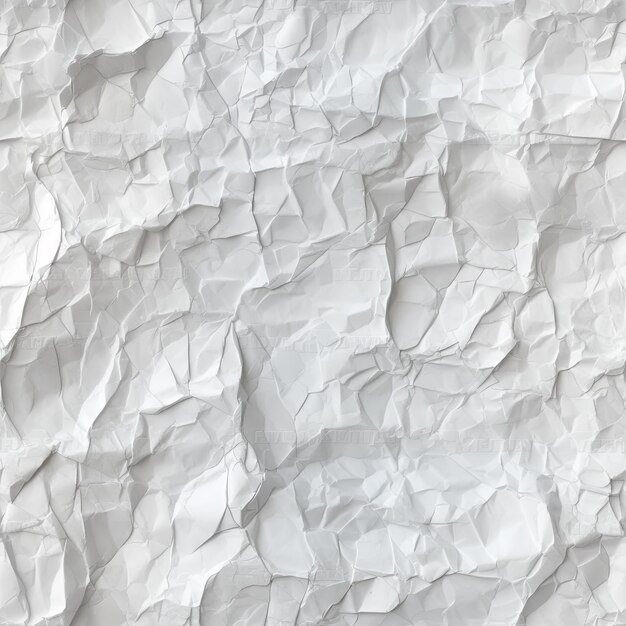 seamless bright white old crunched and creased paper texture