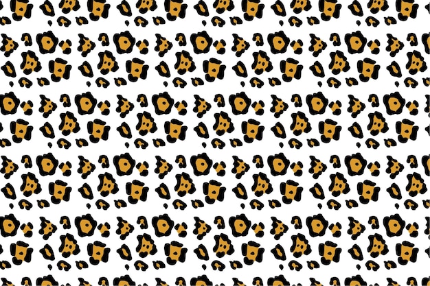 Seamless Camouflage Pattern Leopard Skin Abstract Background Dark Spots Orange Print on fabric and