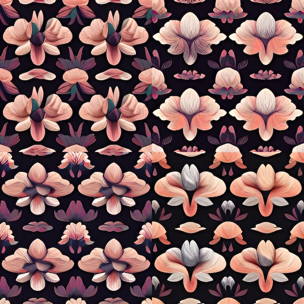 Seamless chinking floral pattern Decorative