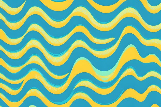 Foto armonia costiera senza soluzione di continuità authentic blue and yellow waves