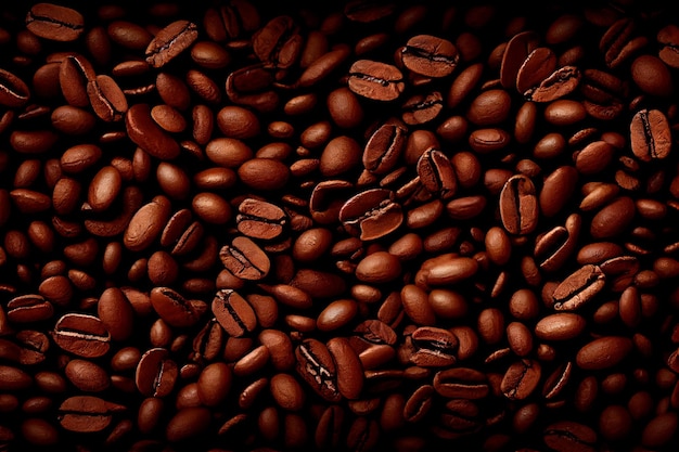 Seamless coffee beans background wallpaper Generative AI