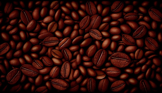 Seamless coffee beans background wallpaper Generative AI