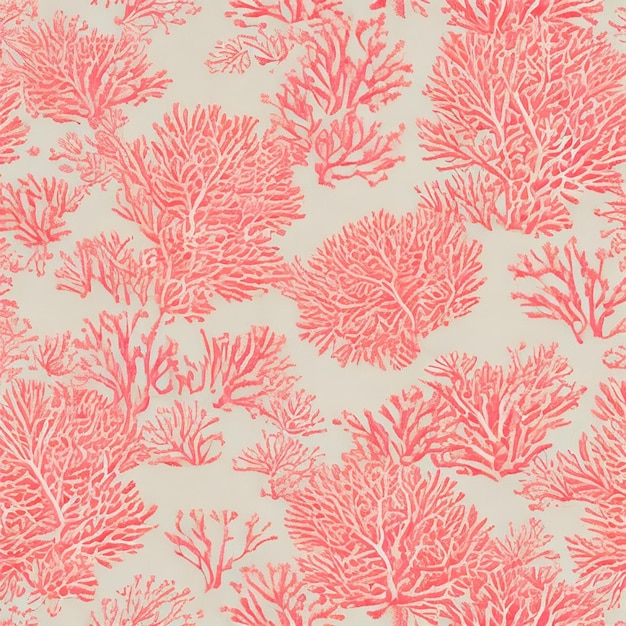 Seamless coral pattern background wallpaper graphic design