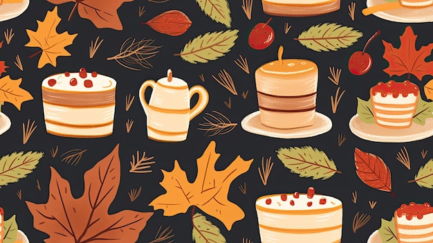 seamless cozy fall cake